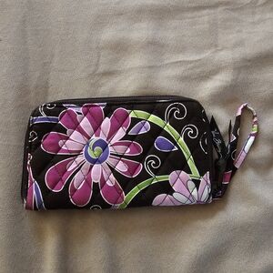 Vera Bradley Floral Black and Pink Women's Wallet
